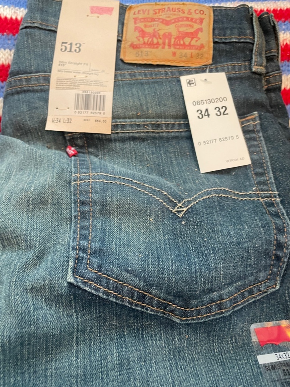 Levi's Men 513 Slim Straight Jeans - Denim Blue